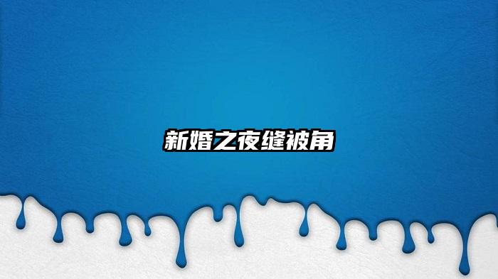 新婚之夜缝被角