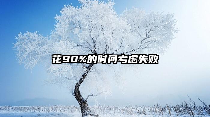 花90%的时间考虑失败