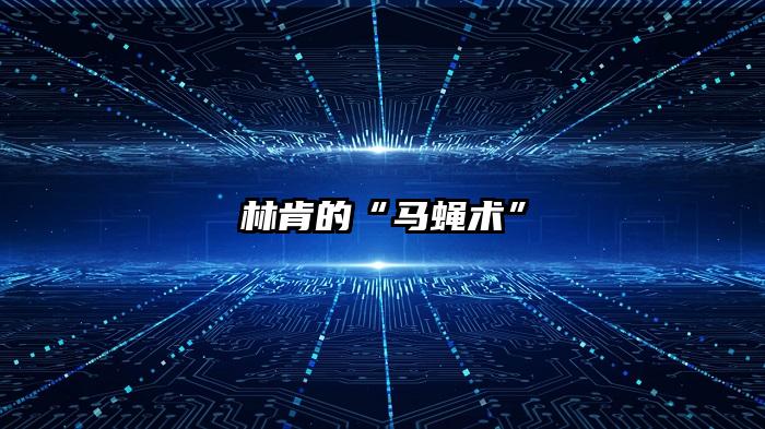 林肯的“马蝇术”