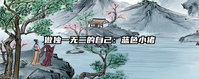 做独一无二的自己：蓝色小猪