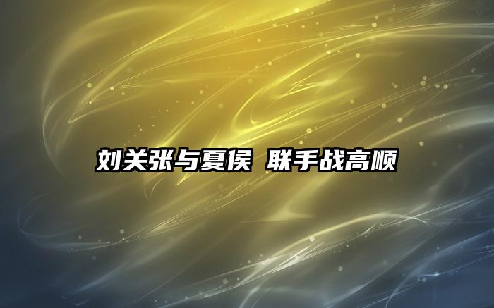 刘关张与夏侯惇联手战高顺