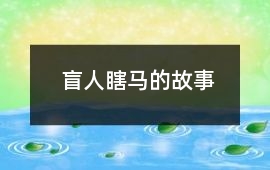 盲人瞎马的故事