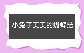 小兔子美美的蝴蝶结