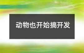 动物也开始搞开发