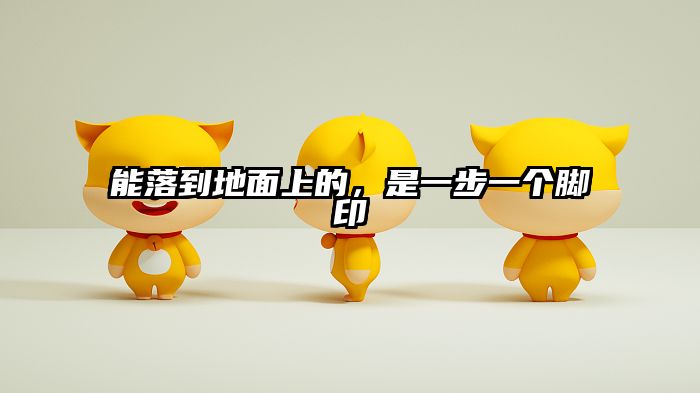 能落到地面上的，是一步一个脚印