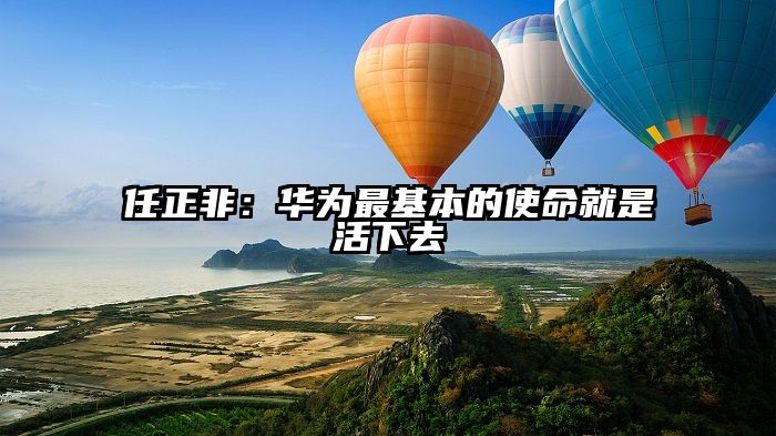 任正非：华为最基本的使命就是活下去