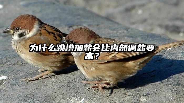 为什么跳槽加薪会比内部调薪要高？