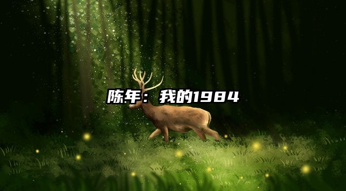 陈年：我的1984