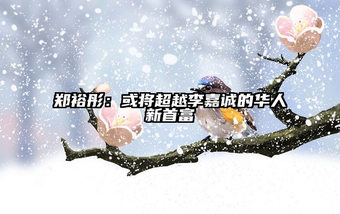 郑裕彤：或将超越李嘉诚的华人新首富