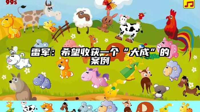 雷军：希望收获一个“大成”的案例