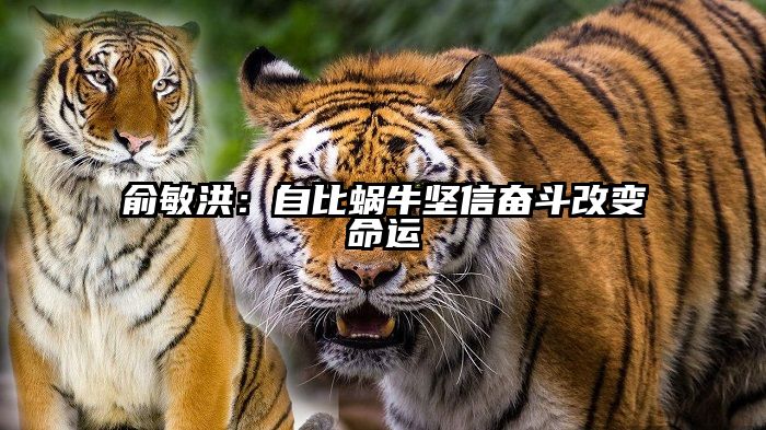 俞敏洪：自比蜗牛坚信奋斗改变命运