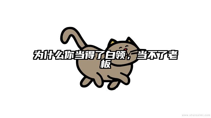 为什么你当得了白领，当不了老板