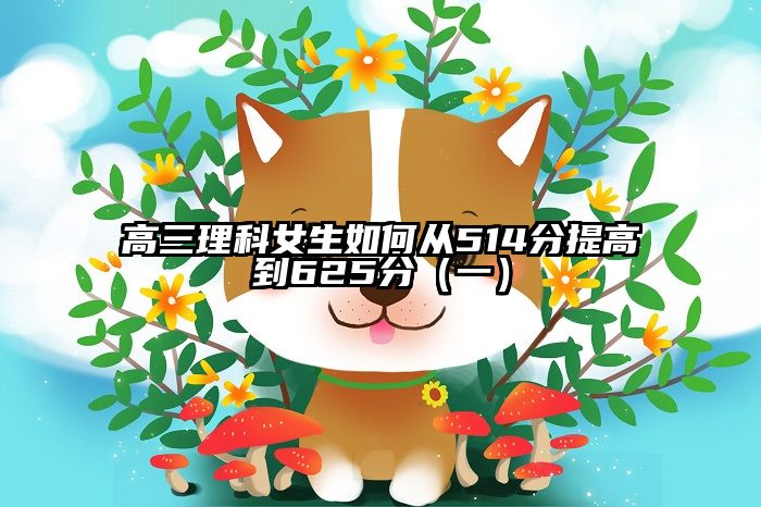 高三理科女生如何从514分提高到625分（一）