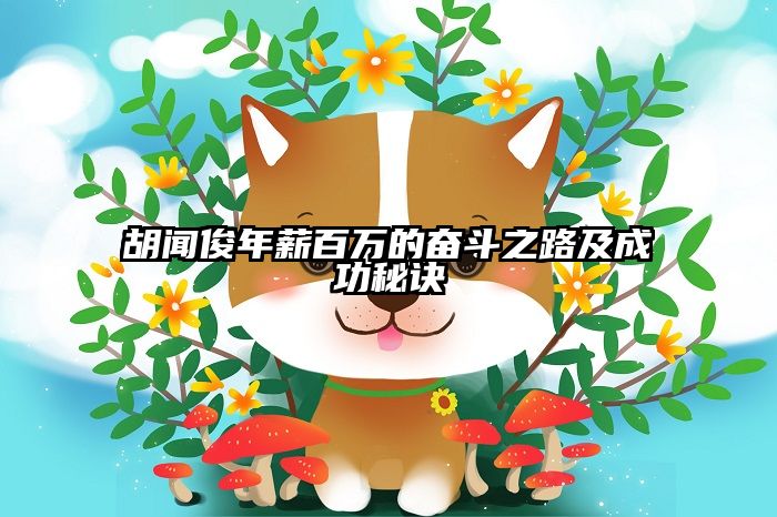 胡闻俊年薪百万的奋斗之路及成功秘诀