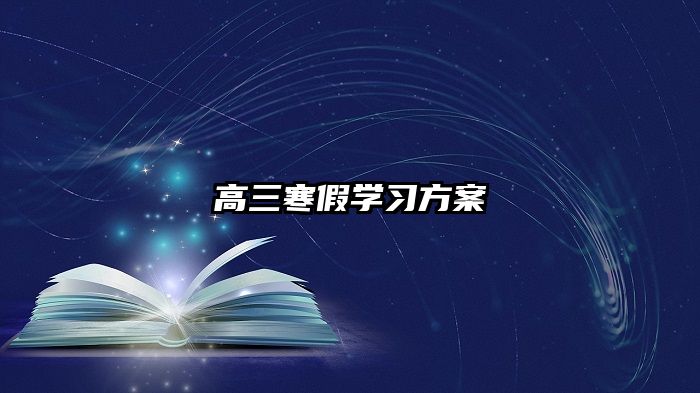 高三寒假学习方案