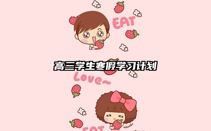 高三学生寒假学习计划