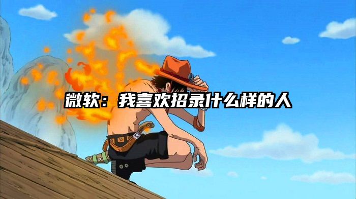 微软：我喜欢招录什么样的人