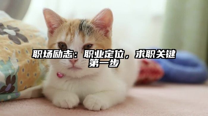 职场励志：职业定位，求职关键第一步